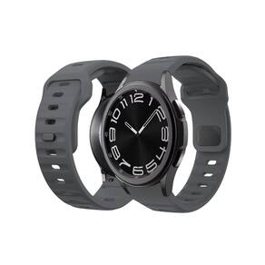 NERDCASE, Pulseira de Silicone Compatível com Galaxy Watch 20mm, Cinza Escuro