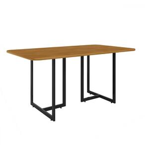 Mesa de Madeira Imperatriz Preto/Natural - Art Panta