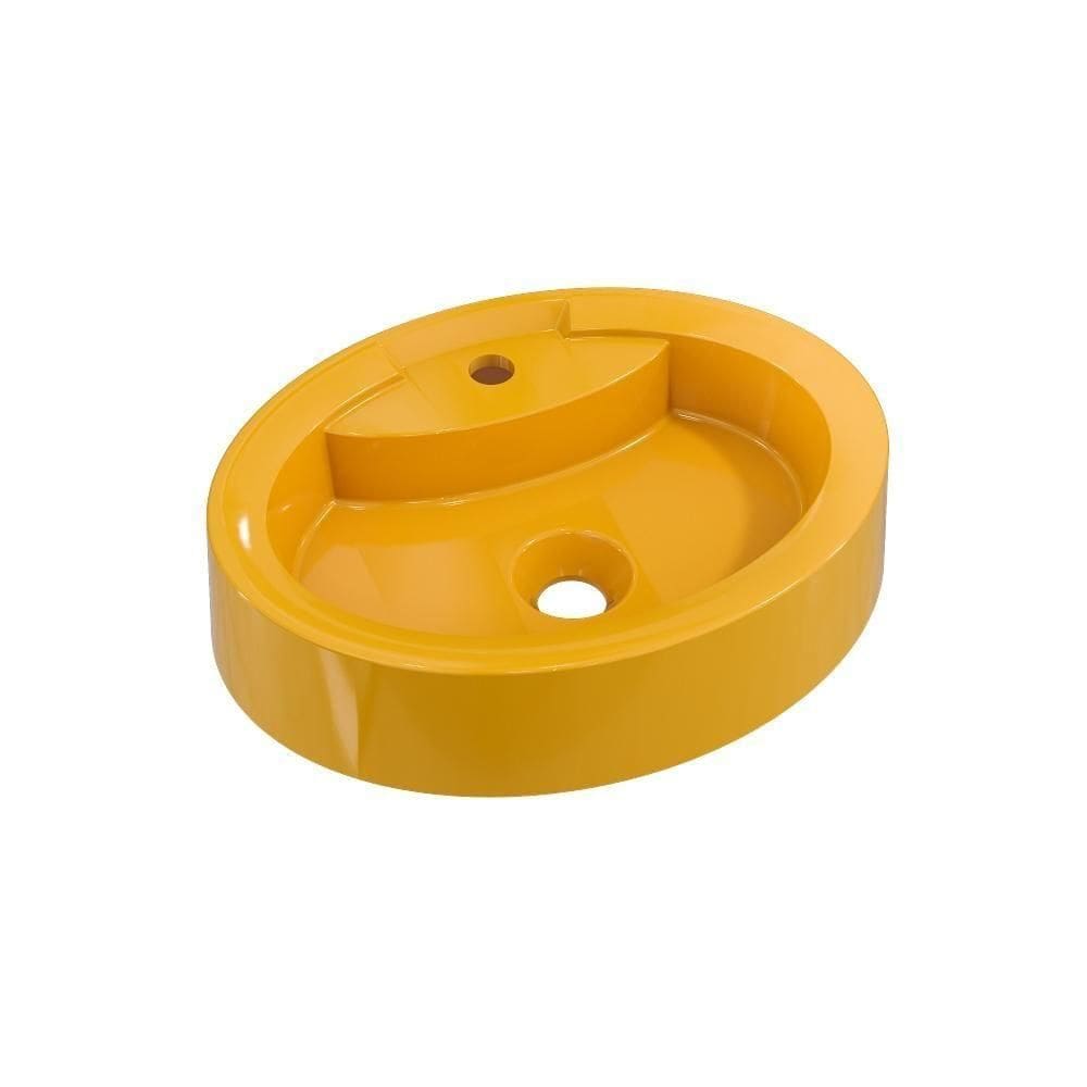 Cuba Apoio Oval Onix O43w Colorida Amarelo