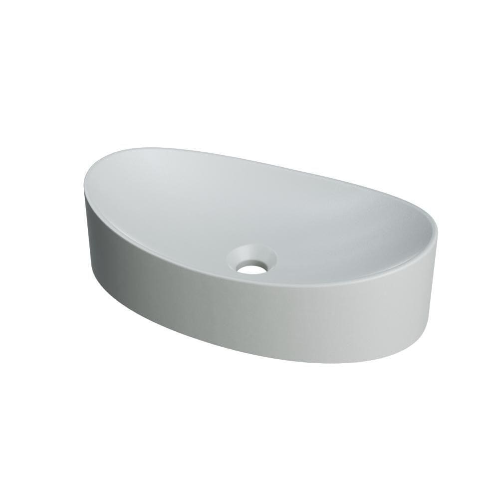 Cuba De Apoio Oval Canoa Bc47w Cinza Matte Fosca Cinza Matte Fosco