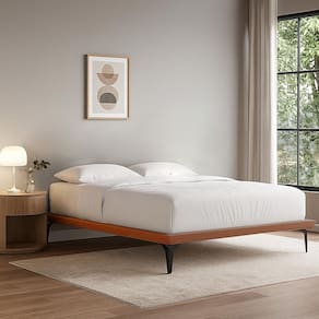 Base Box Cama Japonesa Toquio Casal Linho Telha