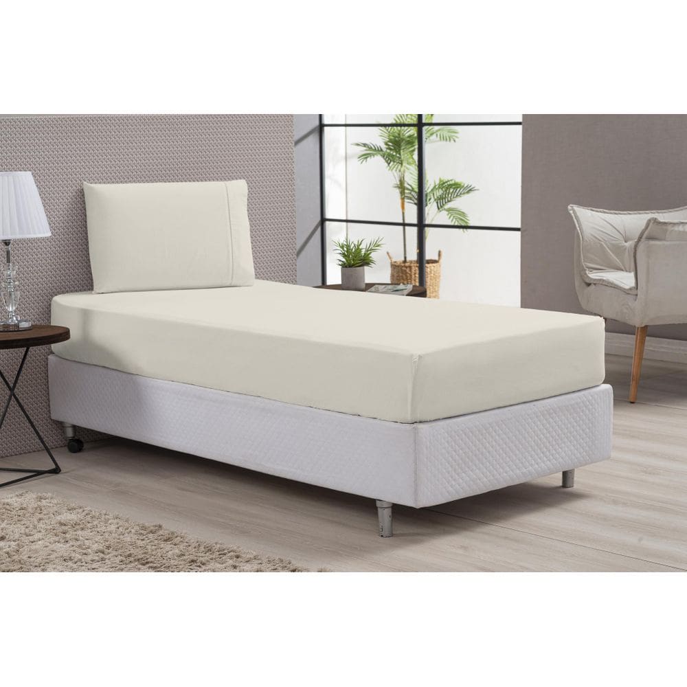 Kit Lençol Fronha 80% Algodão Solteiro Hospedaria Palha