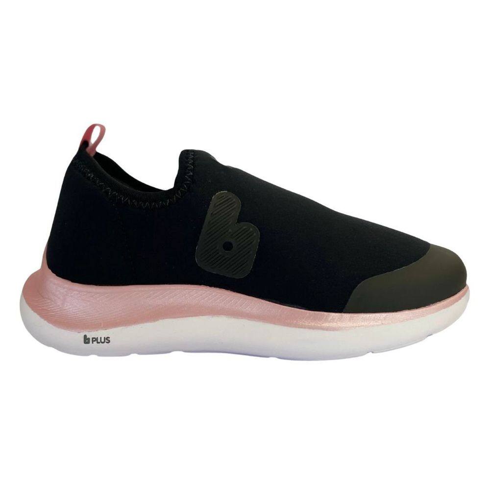 Tênis Bibi Action Infantil Preto/Rosa conforto e flexível