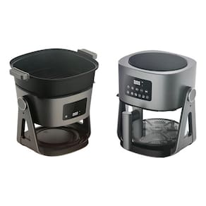 Air Fryer Rotativa 1500w 2 Em 1 Fritadeira Grill 5l 127v