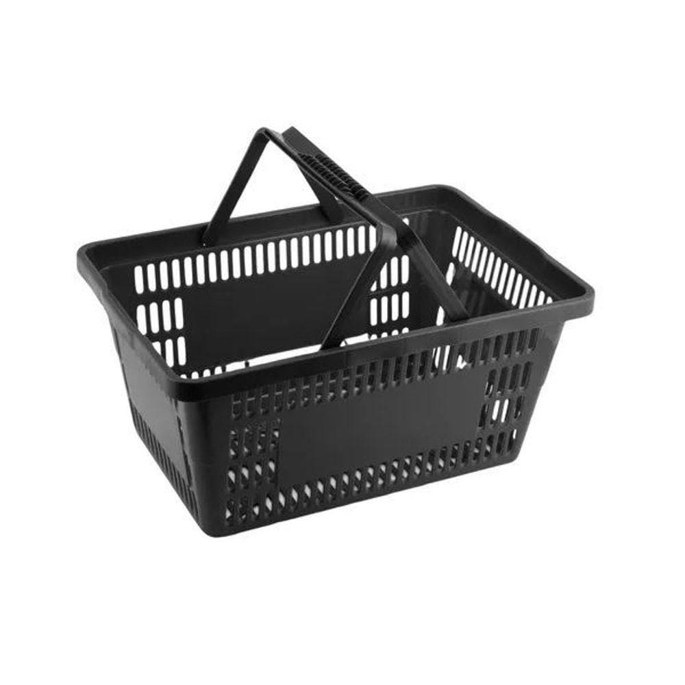 Cesta Plastica Multiuso Com Alca 16 Lt 42x29x20 Preta