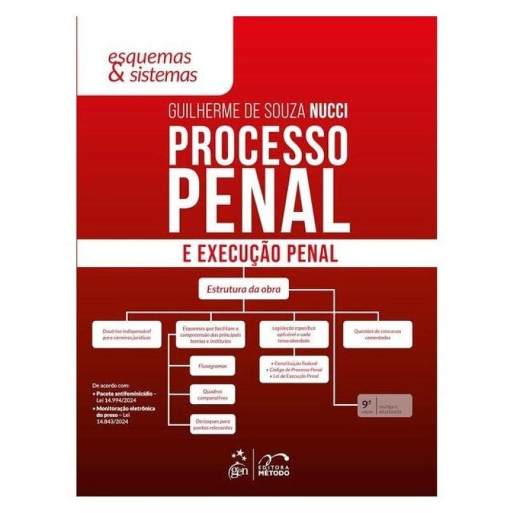 Processo Penal E Execução Penal - Esquemas & Sistemas - 9ª Edição 2025