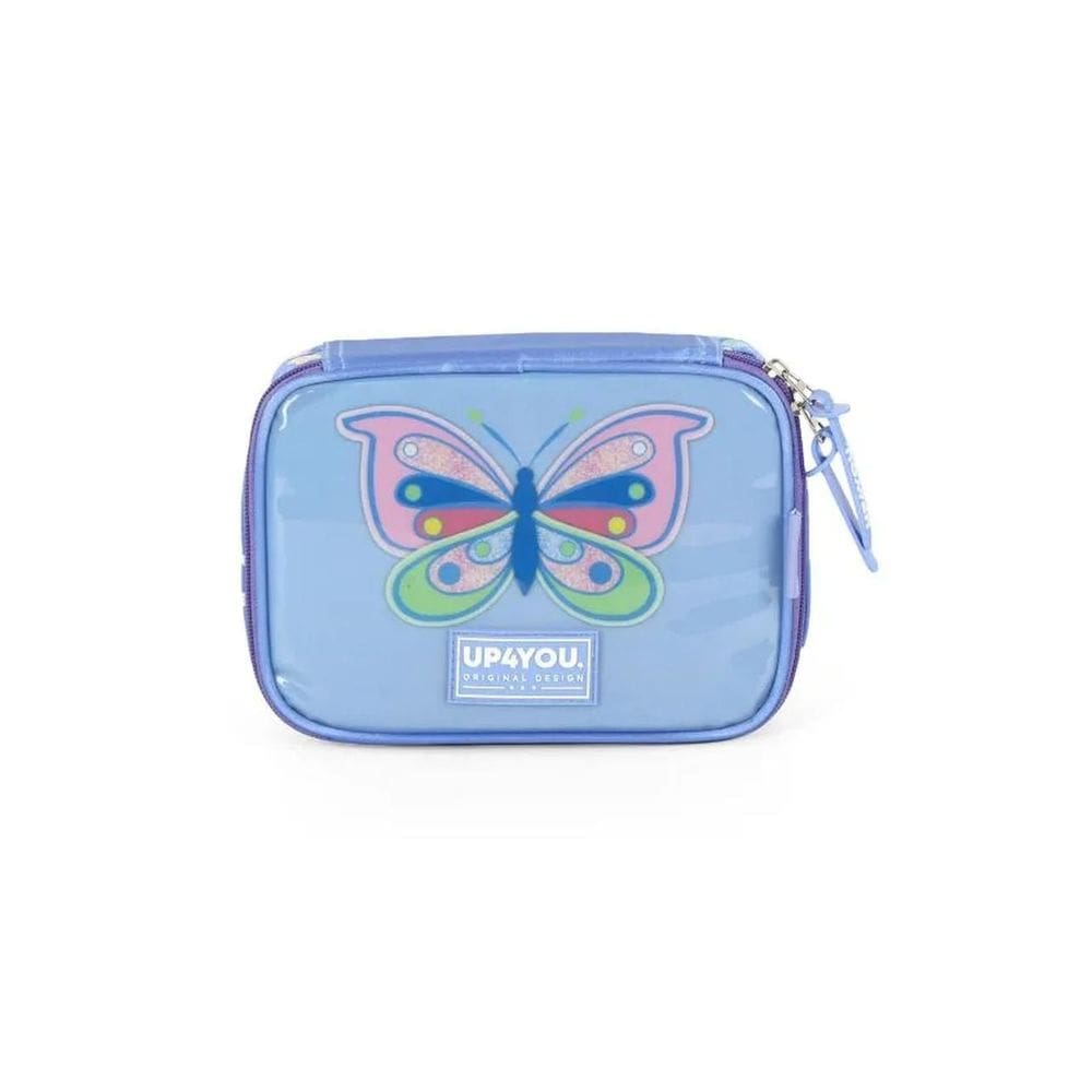 Estojo Escolar Up4you Box Borboleta Violeta