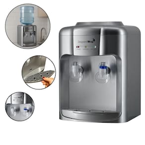 Bebedouro Refrigerado Água Gelada Natural Galão Garrafão Mesa Eletrônico Prata Importway Iwbar