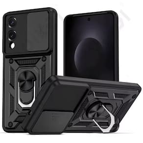 Capa Capinha Case para Samsung Galaxy S25 Edge - Protetora Resistente Anti Impacto Queda Armadura Militar Cor:Preto