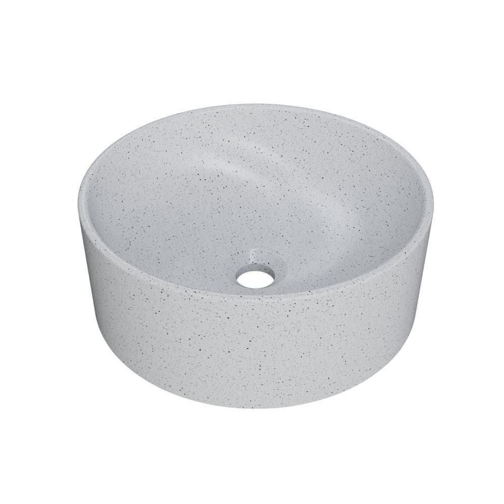 Cuba De Apoio Redonda Bl34w Branco Granit Matte Branco Granit Matte