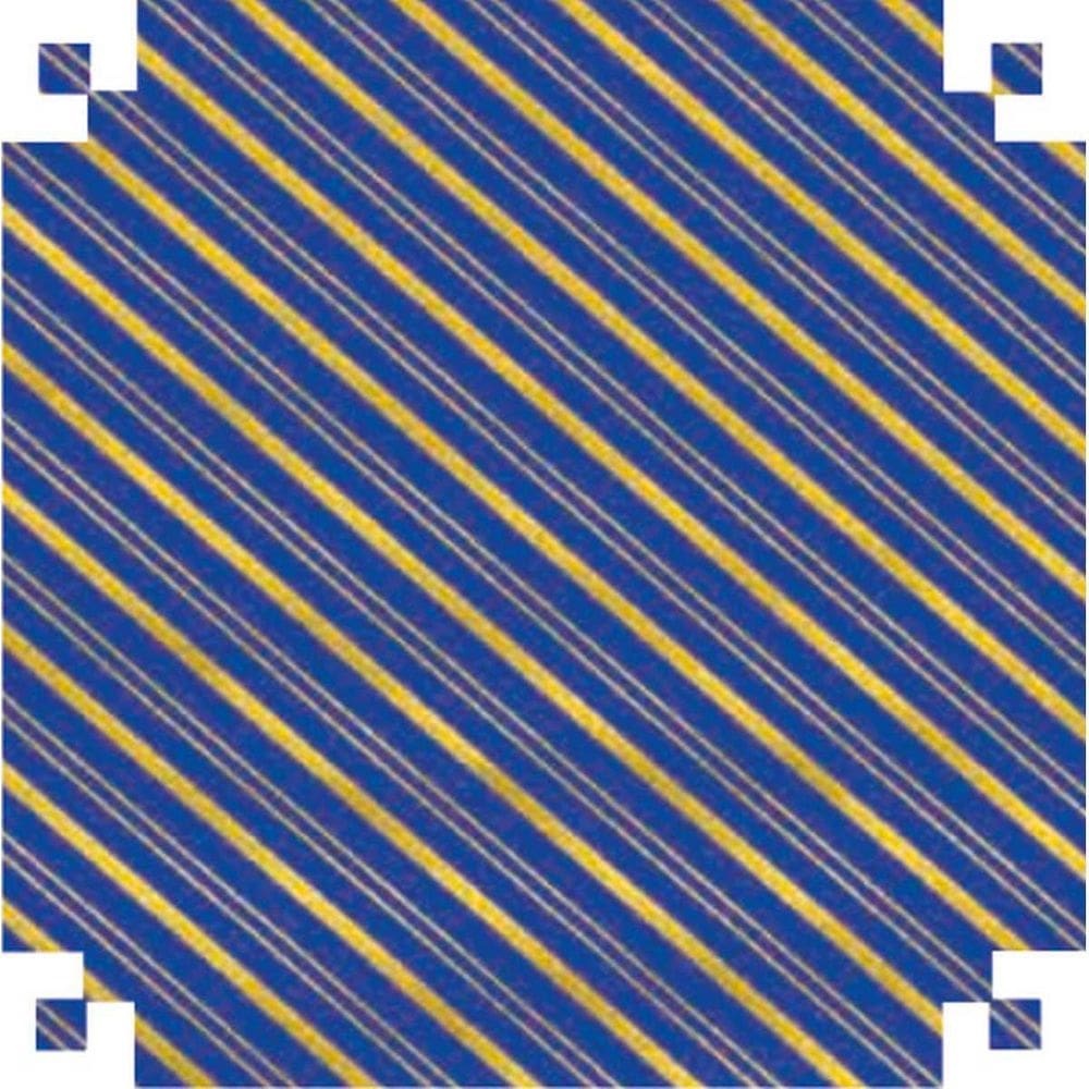 Papel Presente Bobina Couché 60Cm Mod.160 Listrado Azul/Ouro