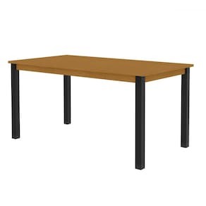 Mesa de Madeira Monaco 160 Cm Preto/Natural - Art Panta