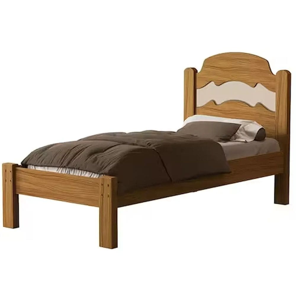Cama Iris Solteiro Cambel Cor Nature Off White
