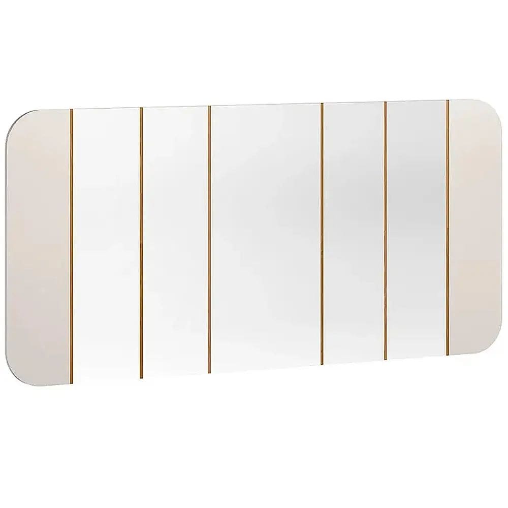 Quadro Espelho Serena 152cm com Bordas Arredondadas New Ceval Cor Prata