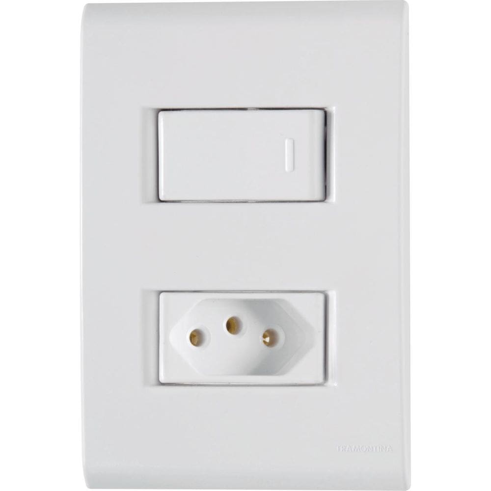 Kit Com 2 Conjunto 4X2 Com 1 Interruptor Simples E 1 Tomada