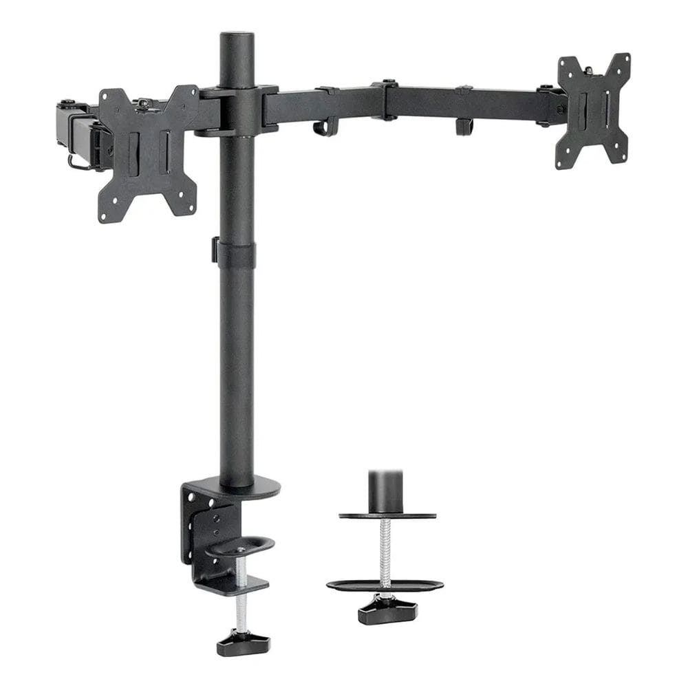 Suporte Duplo Dois Monitores/TV 13 à 32” Articulado Mesa/Parede Vesa
