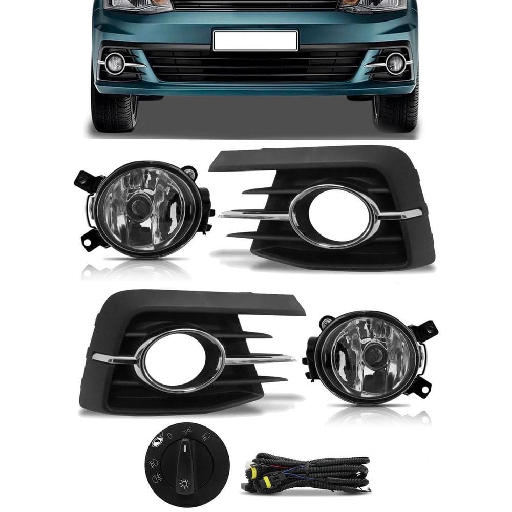 Kit Farol Milha Neblina Gol Voyage G7 2016 A 2018 Friso