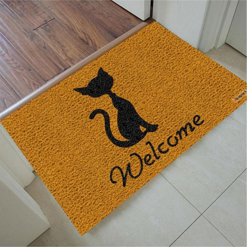 Tapete Capacho Gato Welcome 60X40Cm
