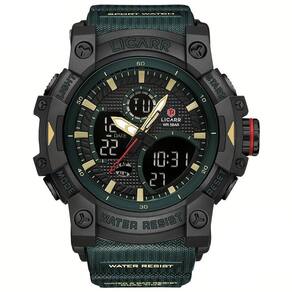 Relógio Desportivo Digital Masculino Duplo display A prova de água 5ATM Estilo Casual