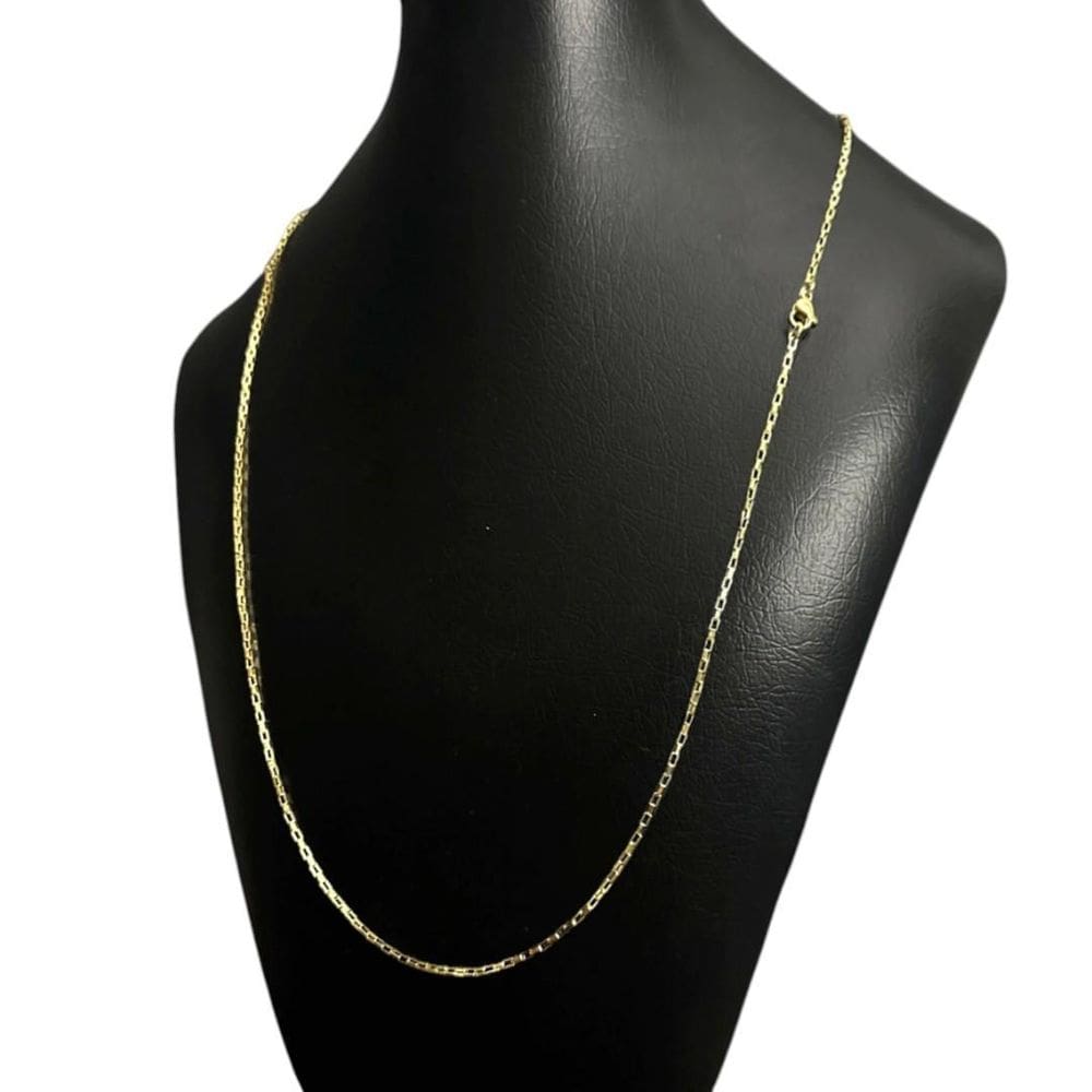 Cordão Tijolinho 1.1Mm - Banhado A Ouro 18K