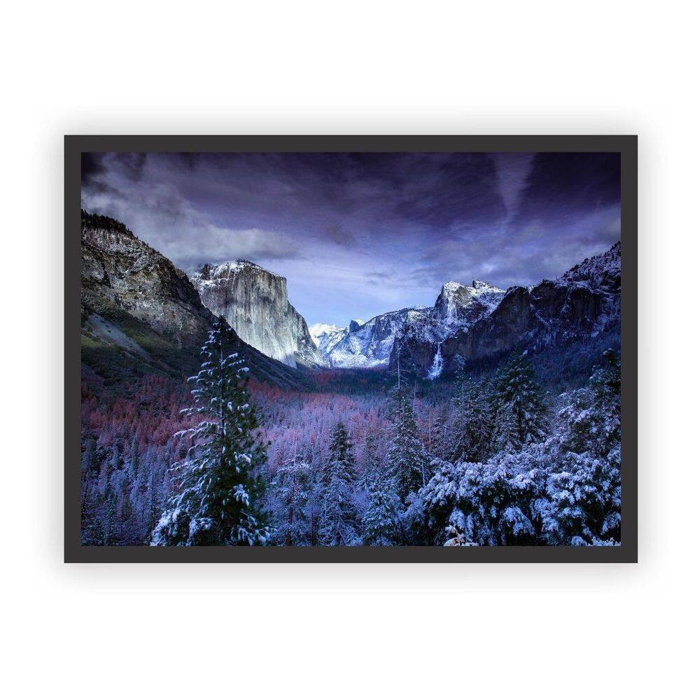 Quadro Decorativo Paisagens Variadas Moldura Preta Mod 21