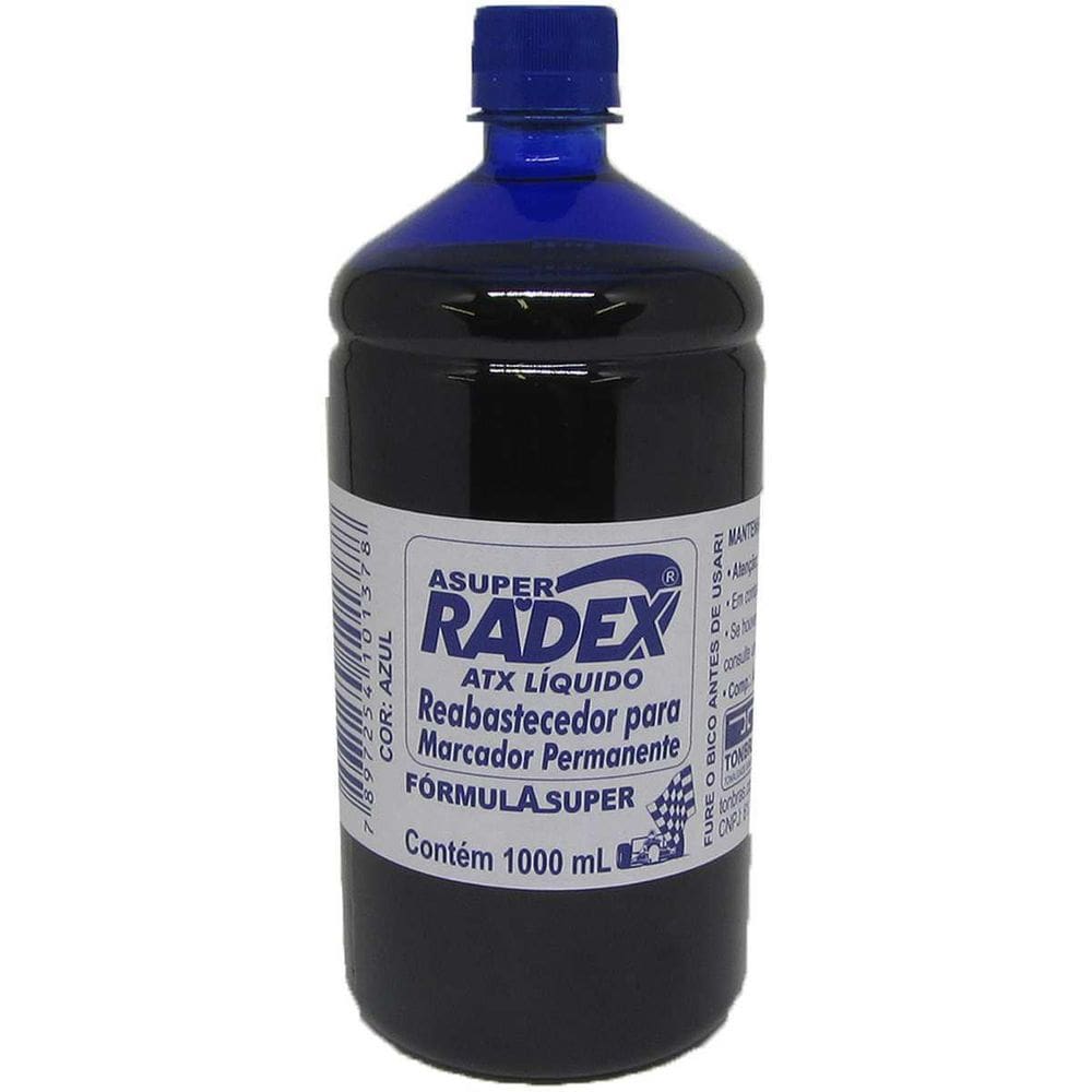 Tinta Marcador Permanente Reabastecedor 1000Ml Azul