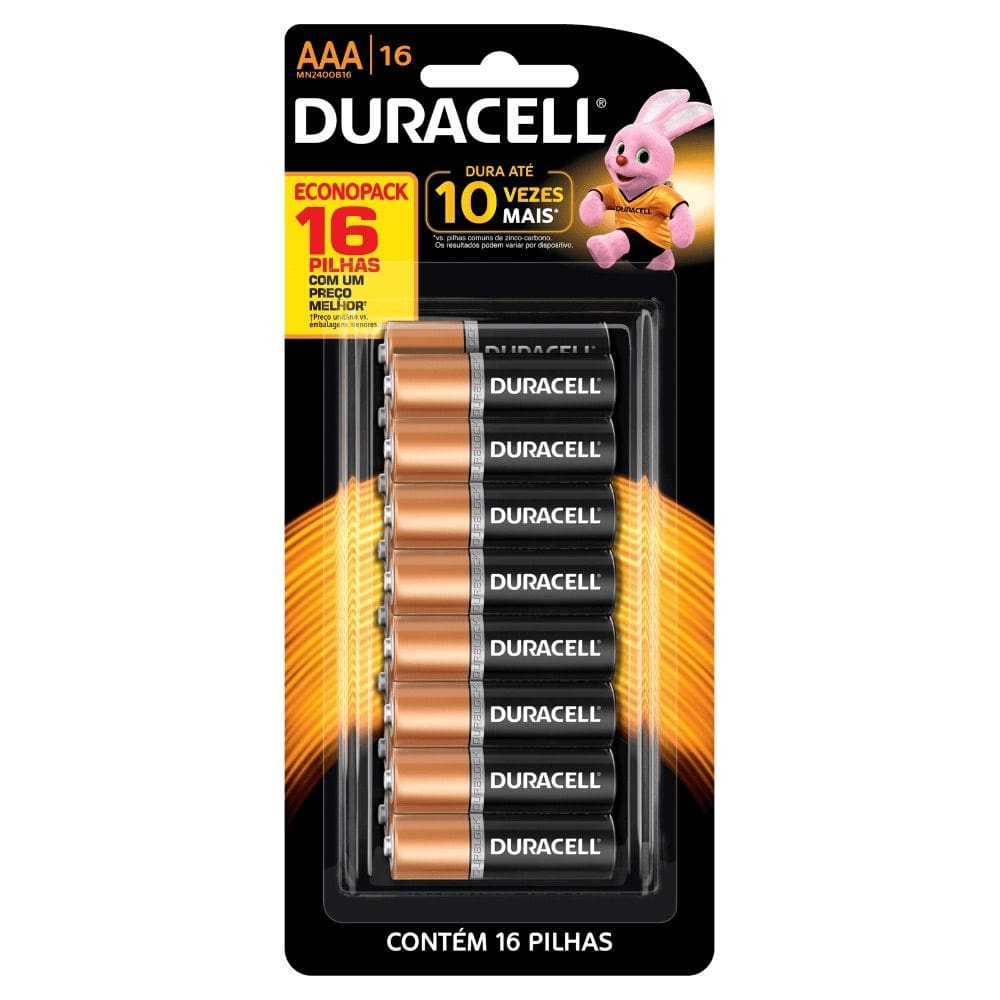 Pilhas AA Alcalina Econopack 16 pilhas Duracell