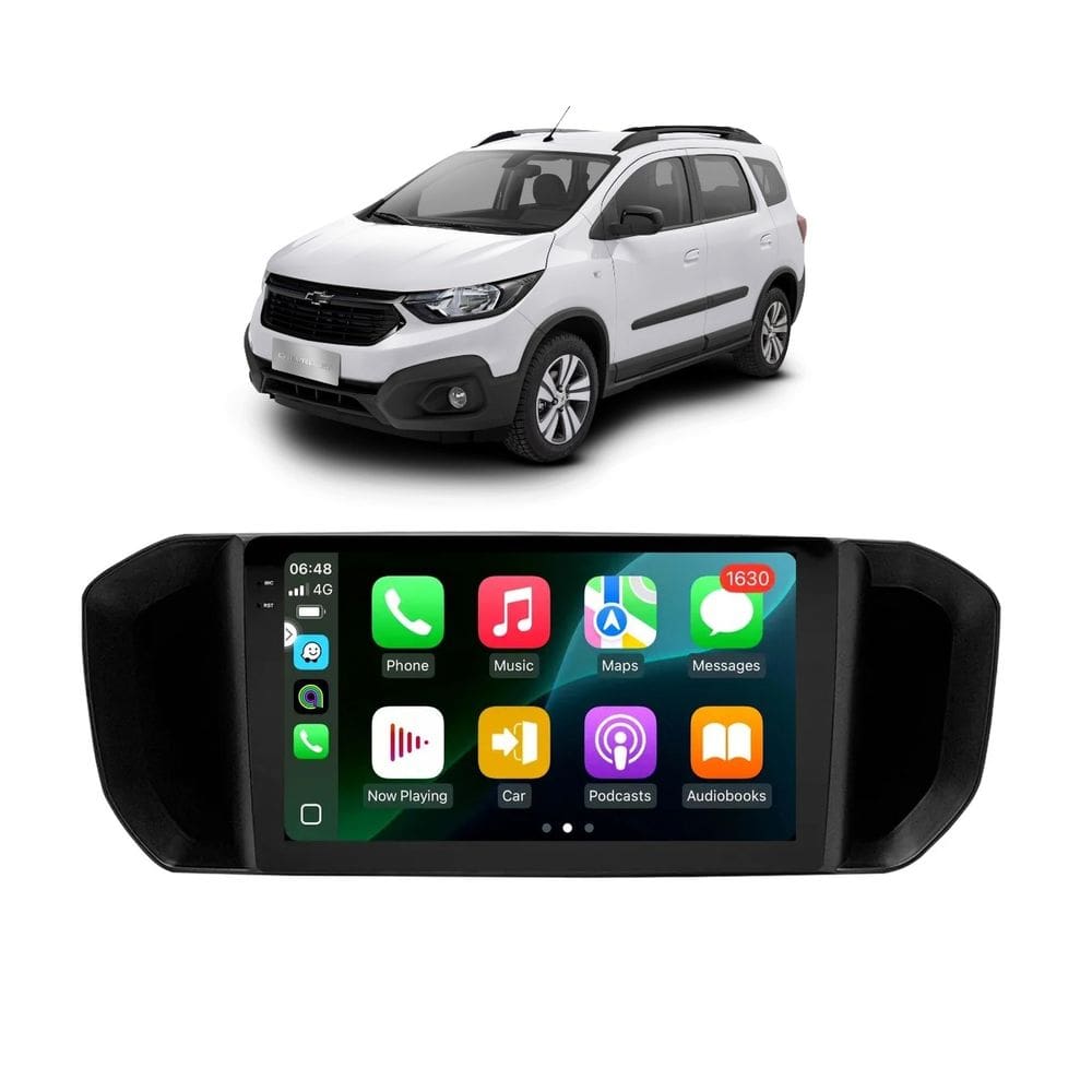 Kit Multimídia Spin 2019 / 2024 LT LTZ Activ Android 9 Pol 2/32Gb Carplay - Vision 8990CP