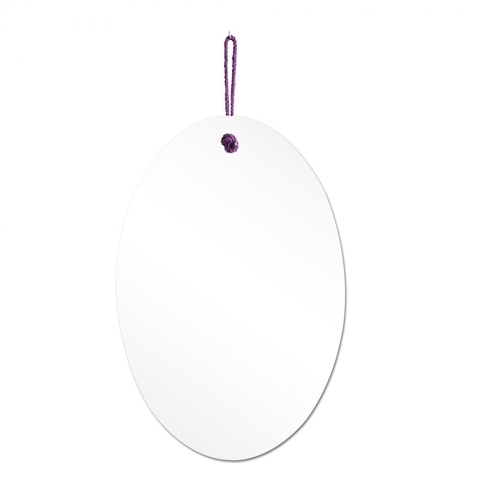 Espelho Decorativo Lina Alça Sisal Açaí 60X40 Cm Oval