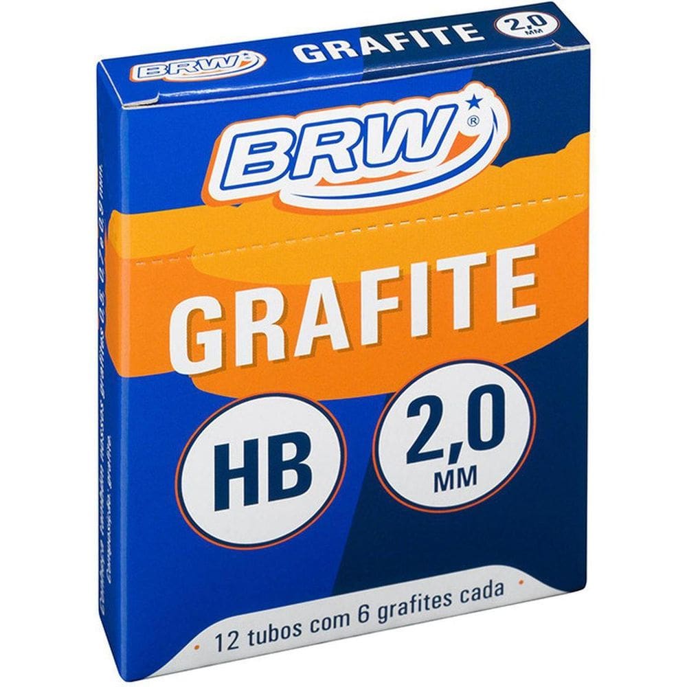 Grafite 2.0Mm Hb 12Tubos x 6Minas