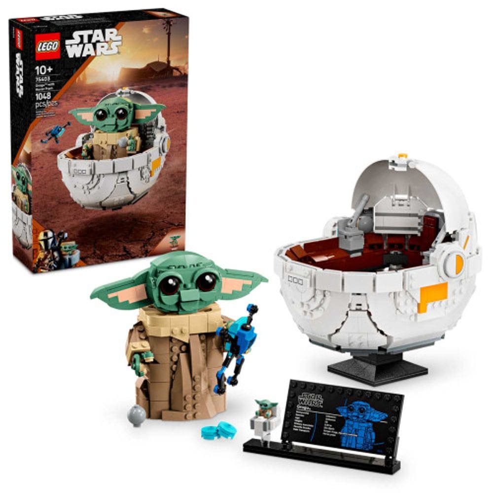Grogu com Berço Voador Star Wars 1048 Peças 75403 Lego