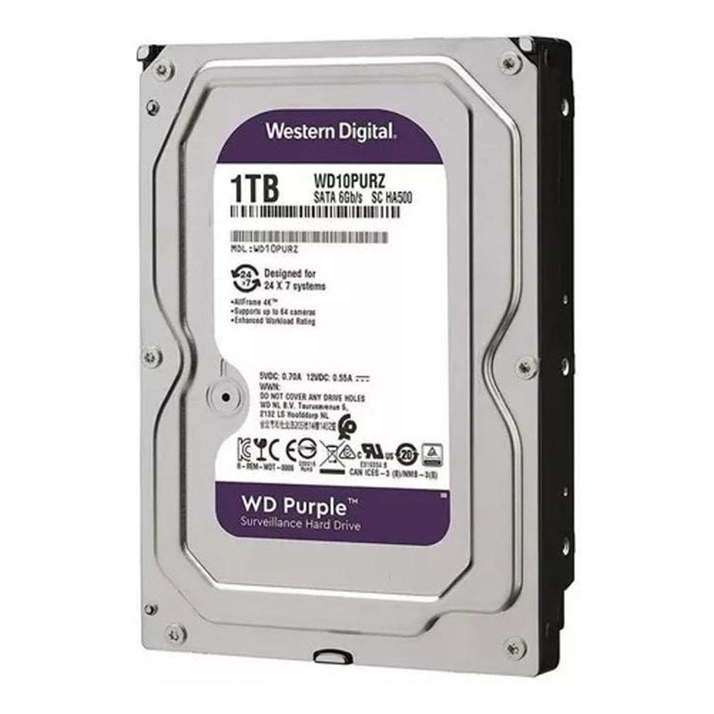 Hd Interno 1Tb Pc Western Digital Wd10Purz Purple