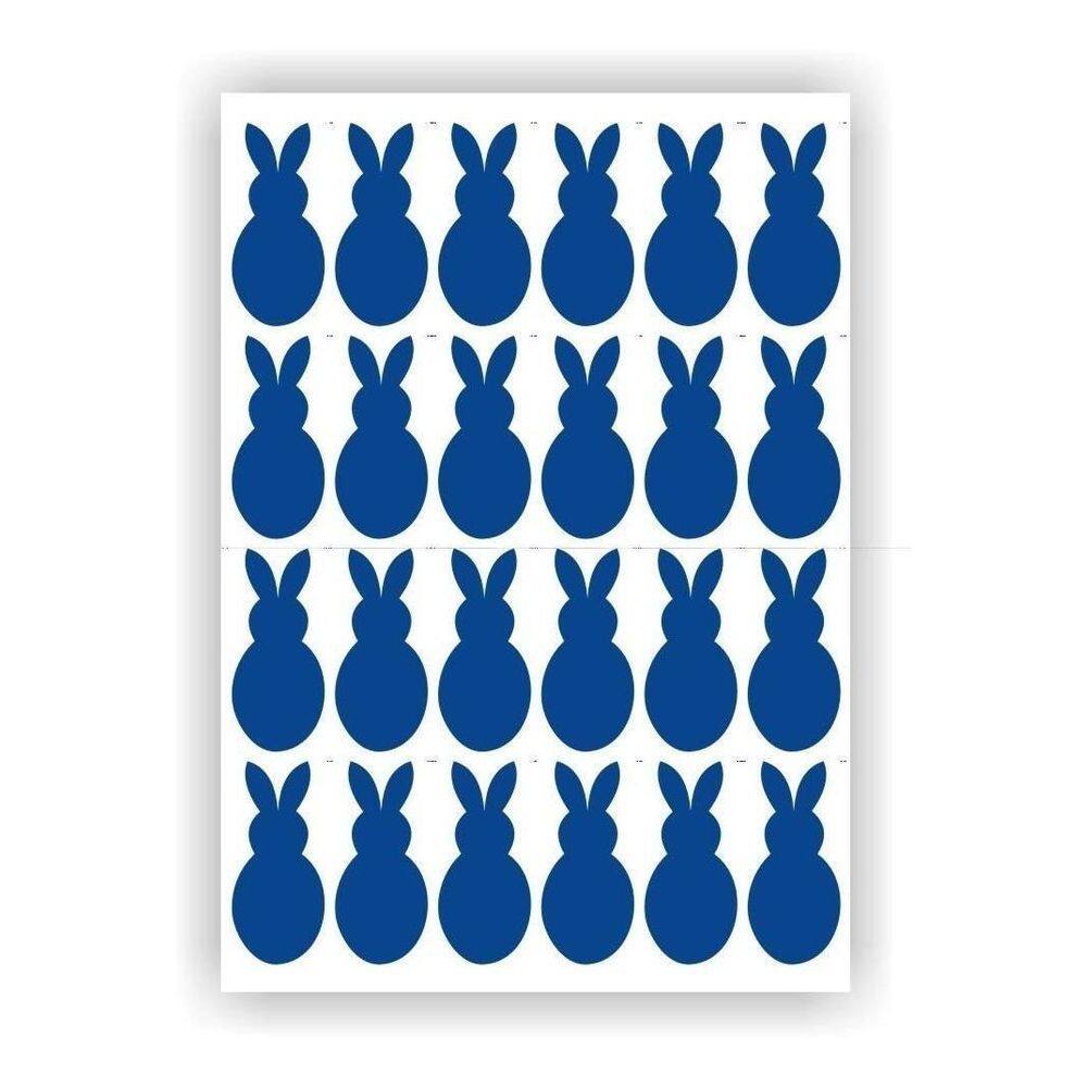 Kit 24 Adesivos Coelho Coelhinhos Pascoa Azul