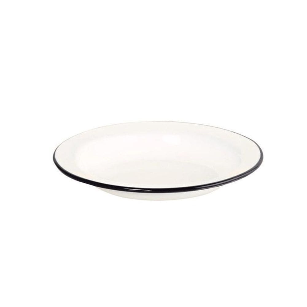 Prato Esmaltado Para Sobremesa Branco Ewel