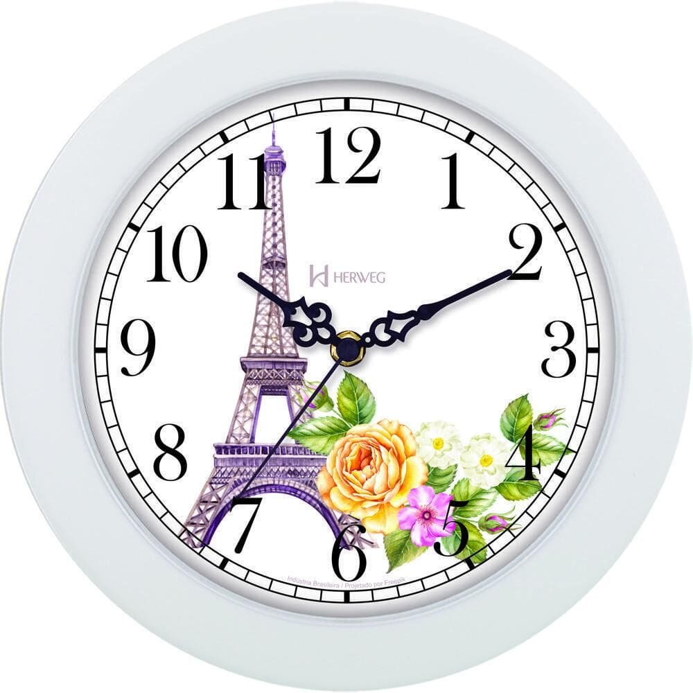 Relógio De Parede Paris 21Cm Branco Herweg - 66010521