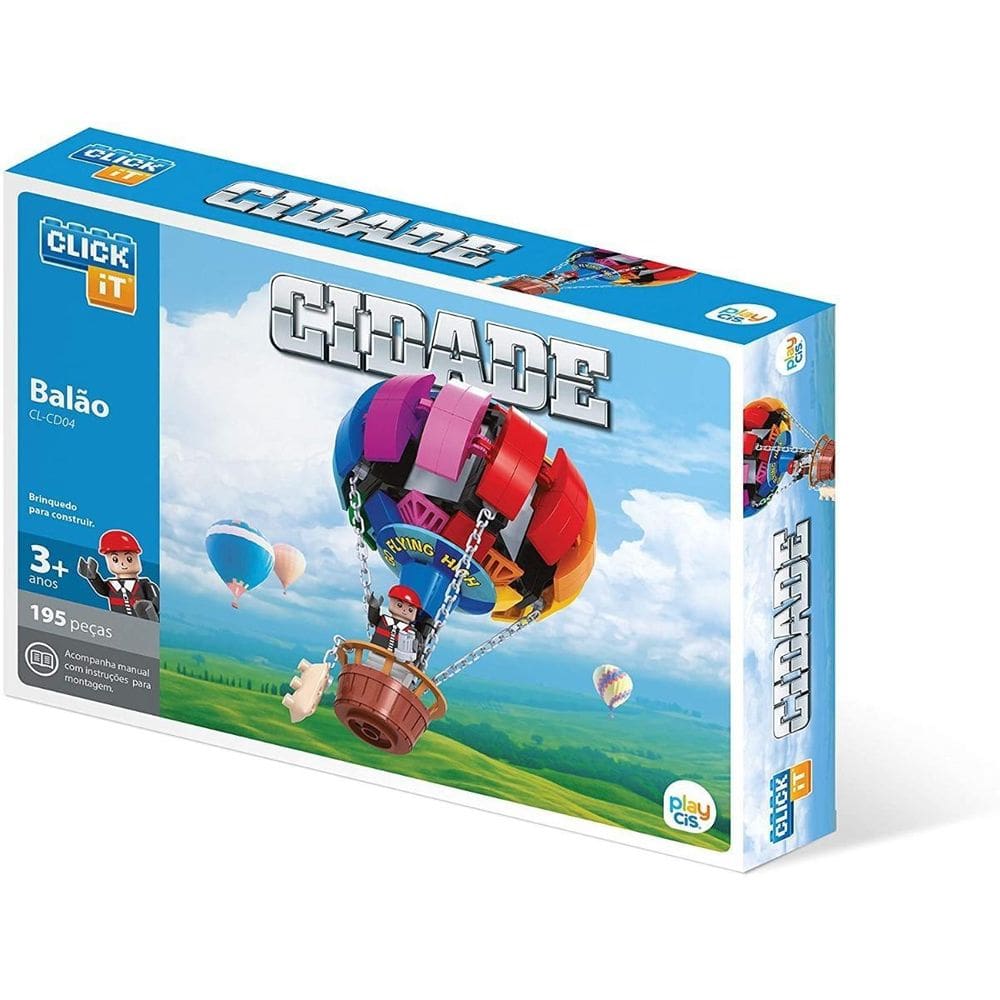 Blocos De Montar Click It Balão Cidade 195 Peças at Blocos