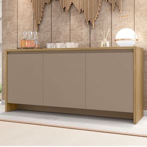 Balcão Buffet Madrid 3 Portas 1 Gaveta Hannover/Marrom Claro - Casa D