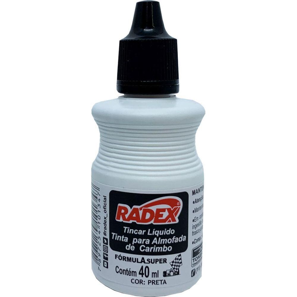 Tinta Para Carimbo 40Ml Preta