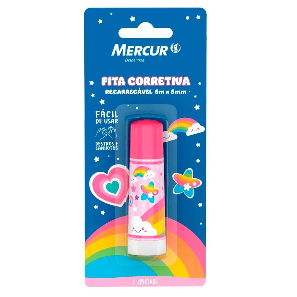 Fita Corretiva 6mx5mm Cores Mágicas Mercur