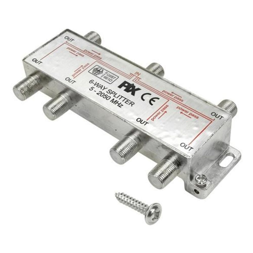 Divisor De Sinal Alta 5-2050Mhz 1X6 Antenas Coletiva E Net