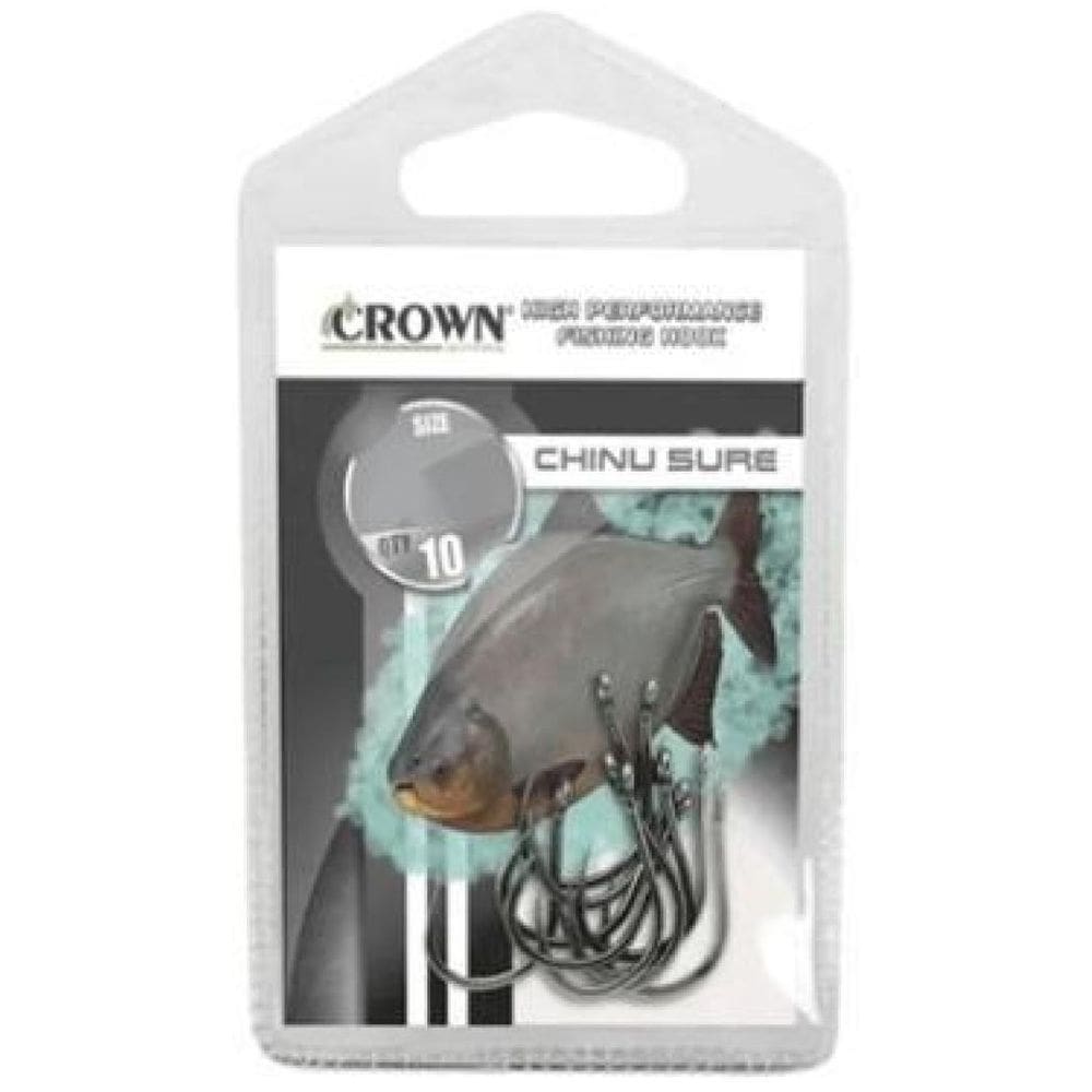 Kit 10 Anzol Pesca Sem Farpa Fisga Chinu Sure Black N5 Crown