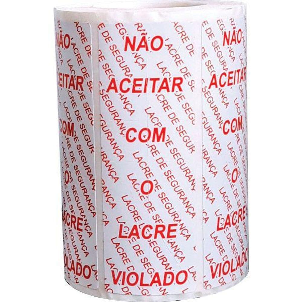 Etiqueta Adesiva Lacre Segurança 100X35Mm - 500 Etiquetas