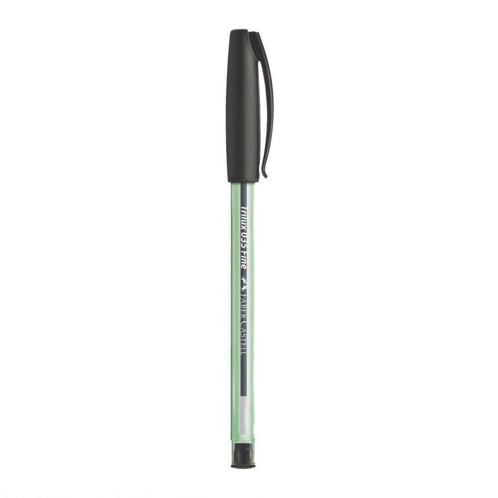 Caneta Esferográfica Trilux 035 Fine Preta Faber Castell