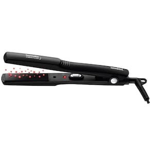 Prancha Alisadora Mondial Tourmaline Ceramic com Revestimento Cerâmico Preto Bivolt - P-15