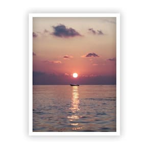 Quadro Decorativo Paisagens Variadas Com Moldura Branca 04