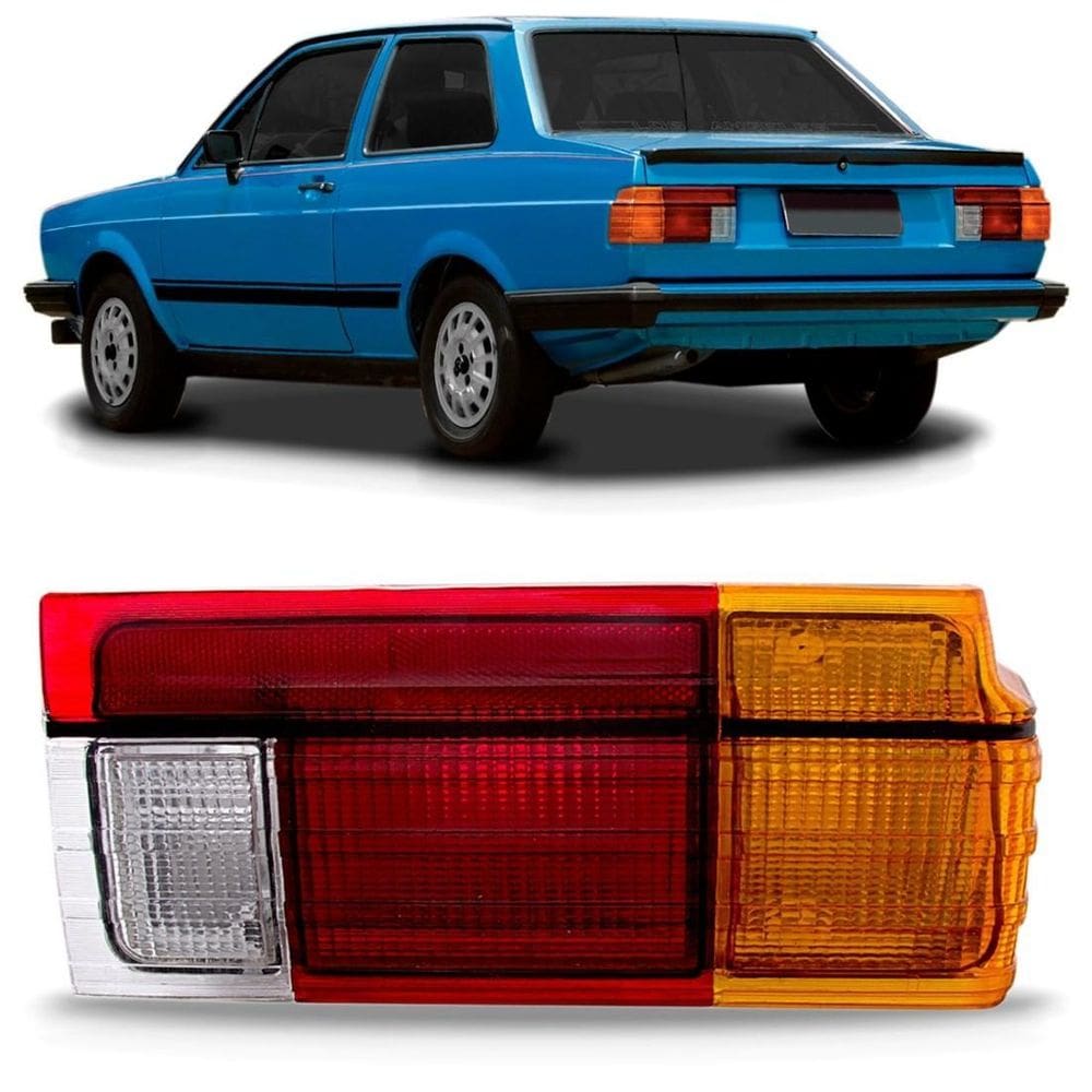Sinaleira Traseira Voyage 1982 83 1984 Âmbar Com Friso Preto
