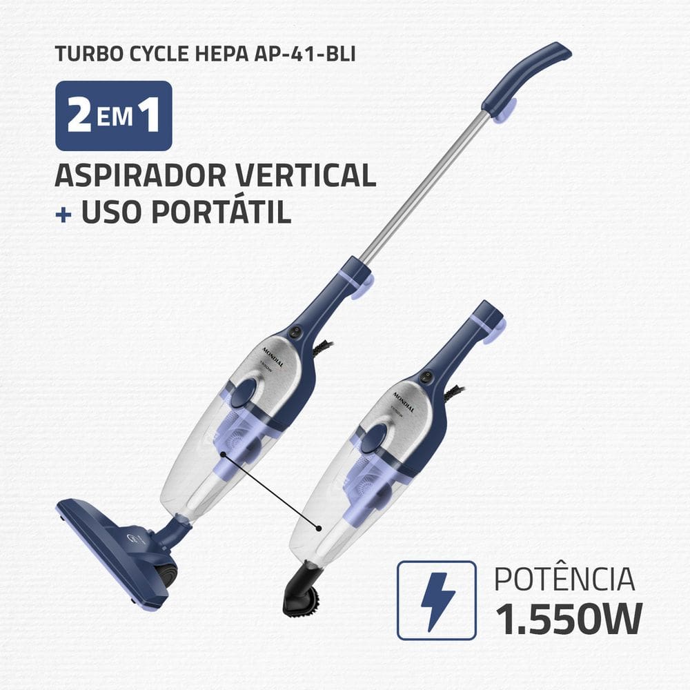Aspirador de Pó Vertical Mondial Turbo Cycle | Casas Bahia