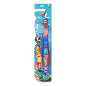 Escova Dental Macia Com Limpador De Língua E Ventosa Hot Wheels Condor Kids+ Cabeça P
