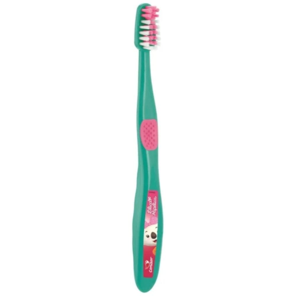 Escova Dental Macia Lilica Ripilica Condor Júnior Cabeça P + Estojo Protetor