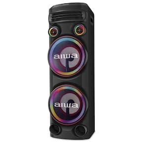 Torre de Som Aiwa T2w-02 2300w 2woofers10 Bluetooth Rgb Usb Fm Dj